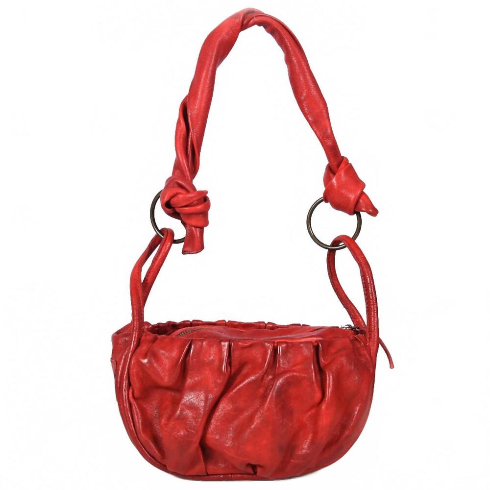 NEW AMERICAN DARLING women's leather handbag in red